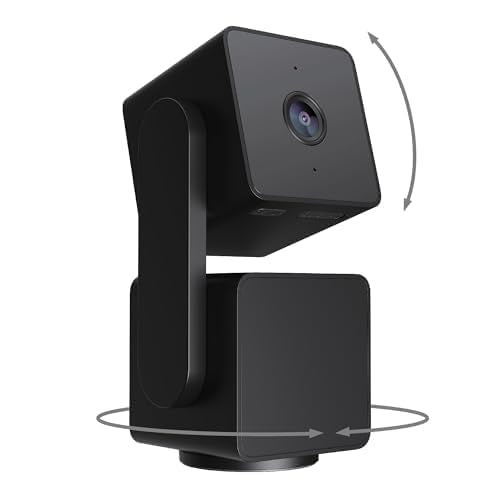 WYZE Cam Pan v3 black indoor/outdoor 1080P 360° pan-tilt-zoom smart security camera with motion tracking and night vision