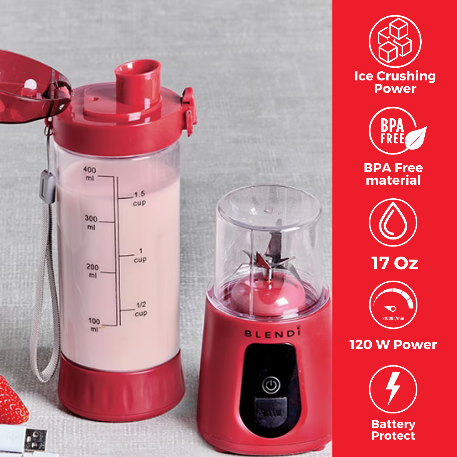 Ice Crushing Travel Blender by BLENDi