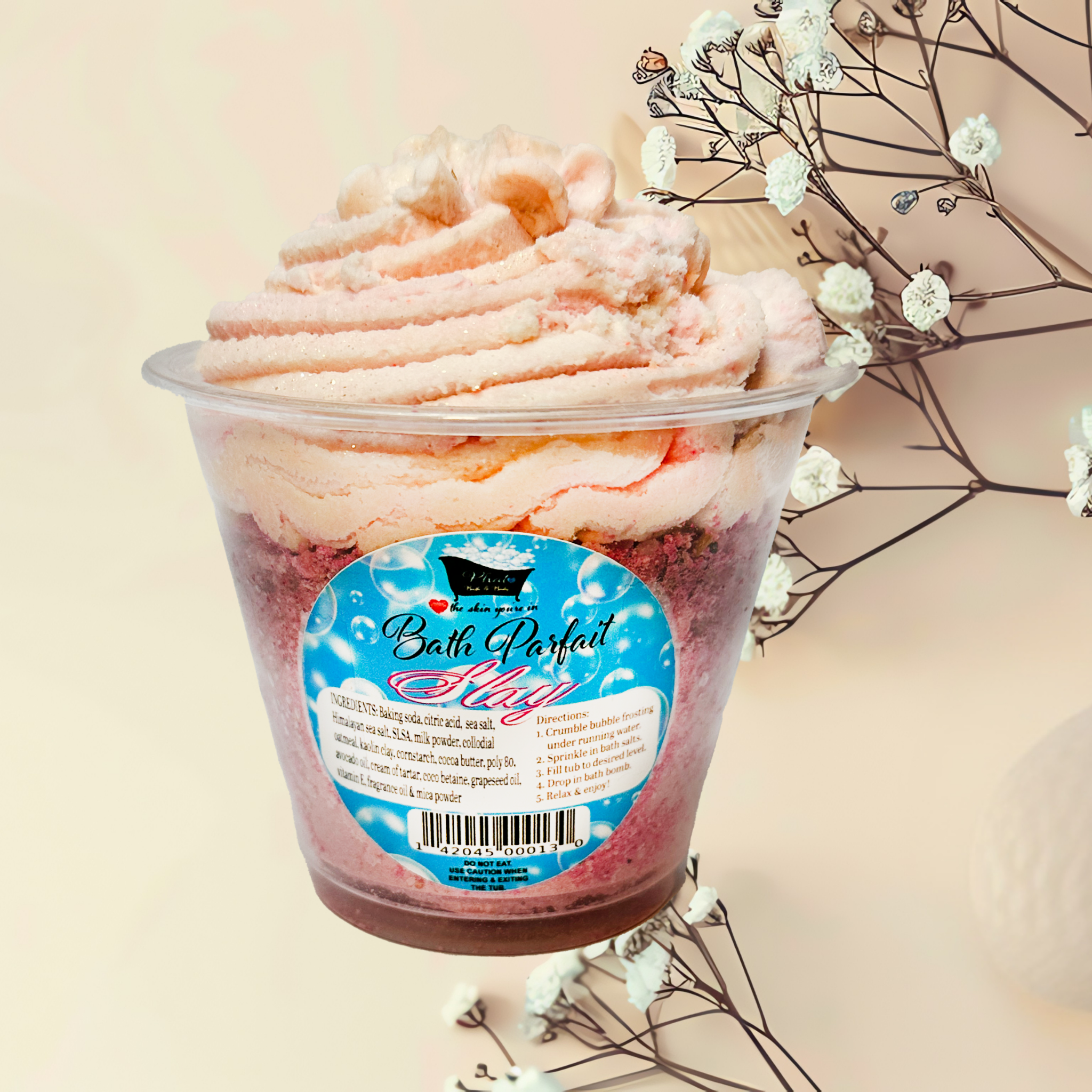 Bath Parfait Bubble Bomb 12oz Bath Salts & Frosting