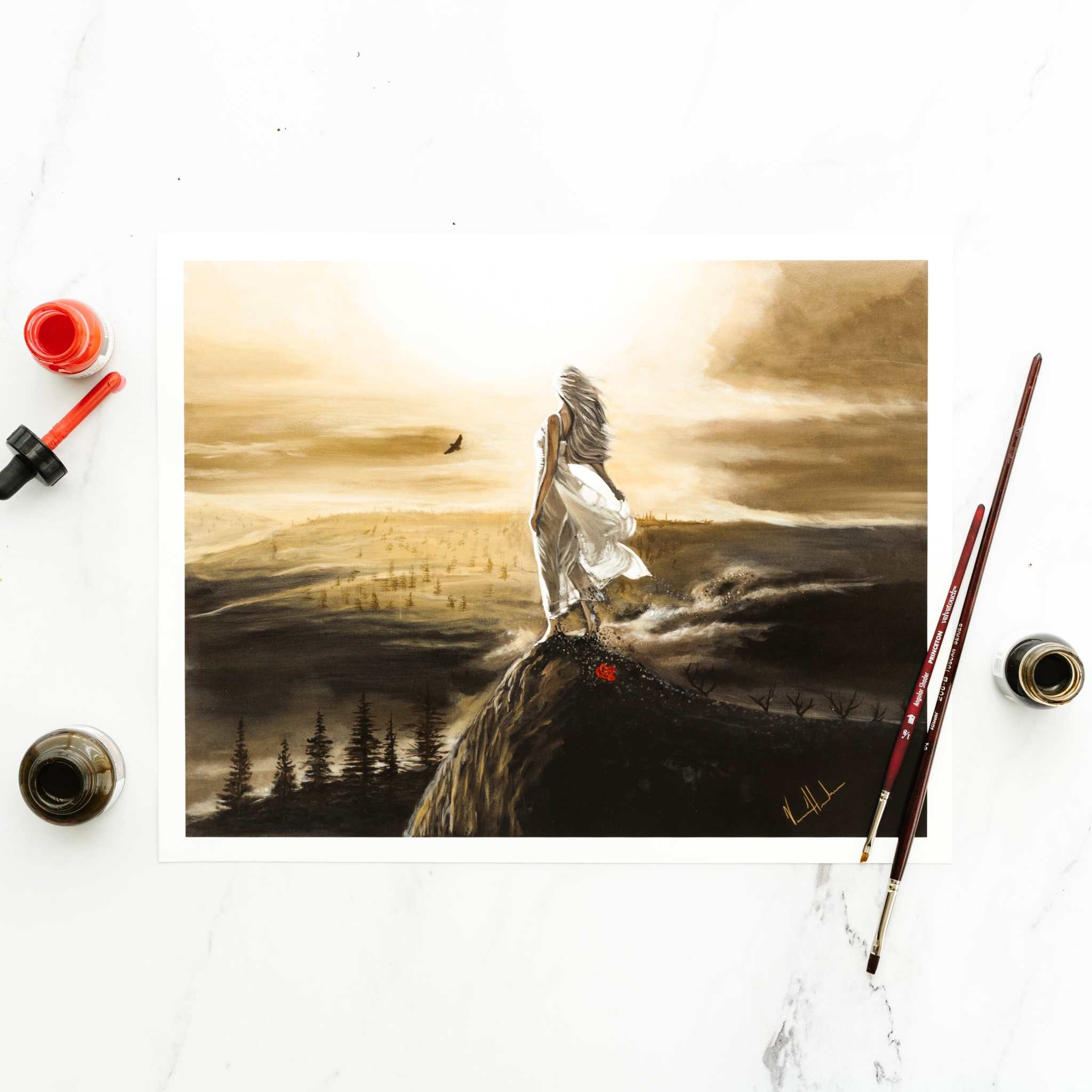 Beauty for Ashes Art Print by Vanessa Horabuena