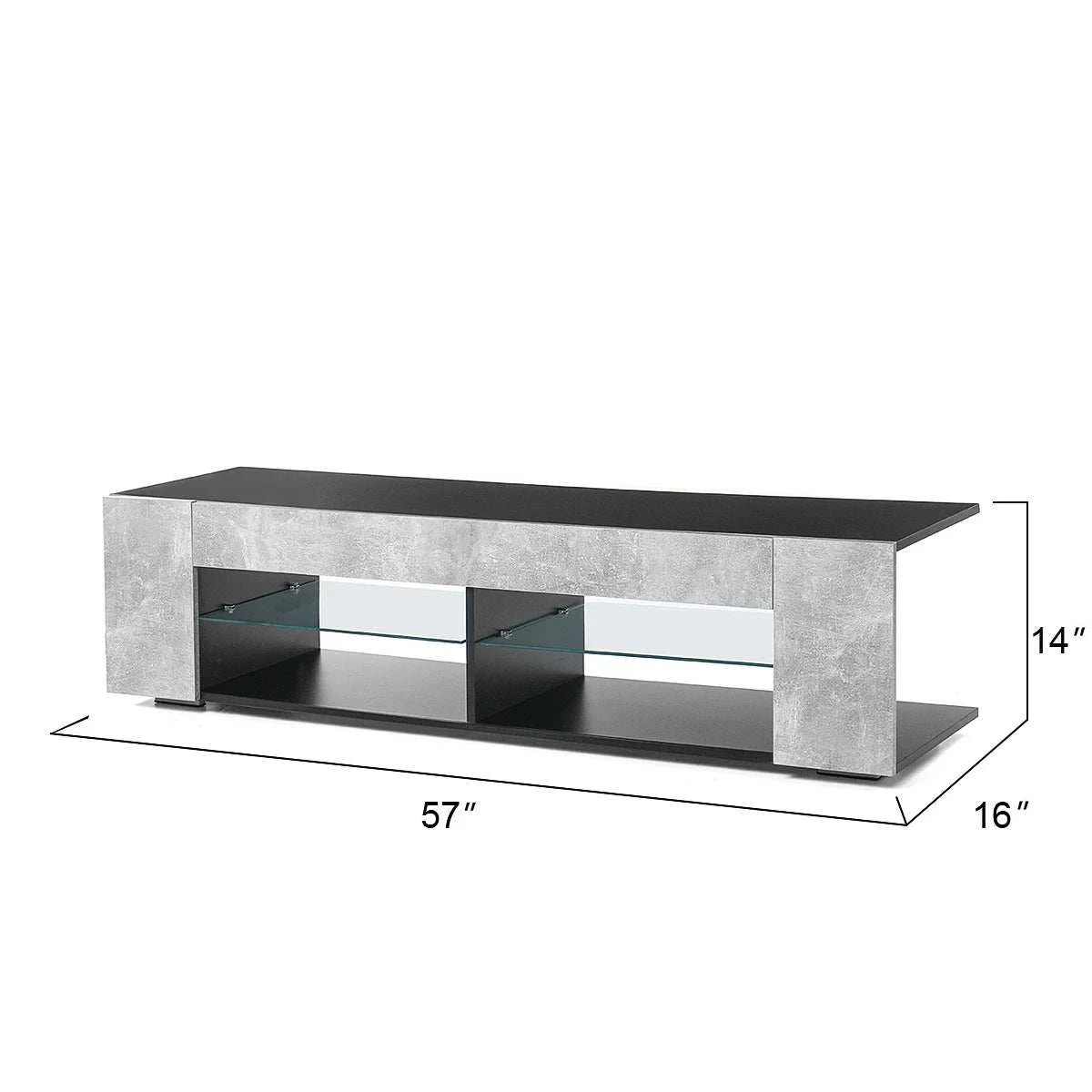 LED TV Stand with Storage 57 Inch Entertainment Center