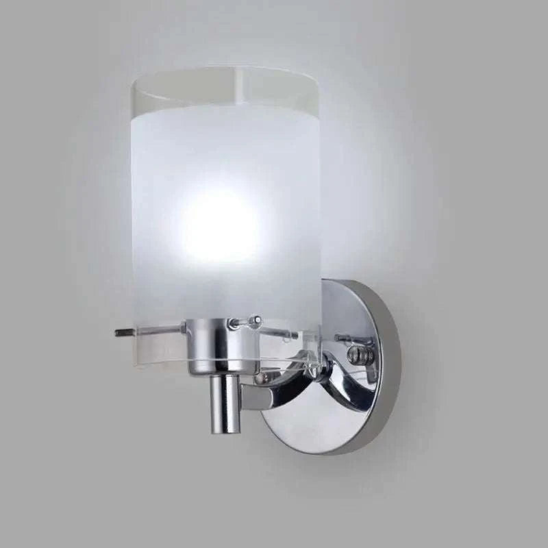 Glass Wall Sconce E27 Chrome by DropShop