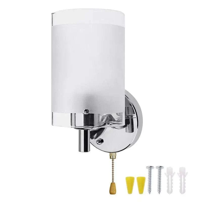 Glass Wall Sconce E27 Chrome by DropShop