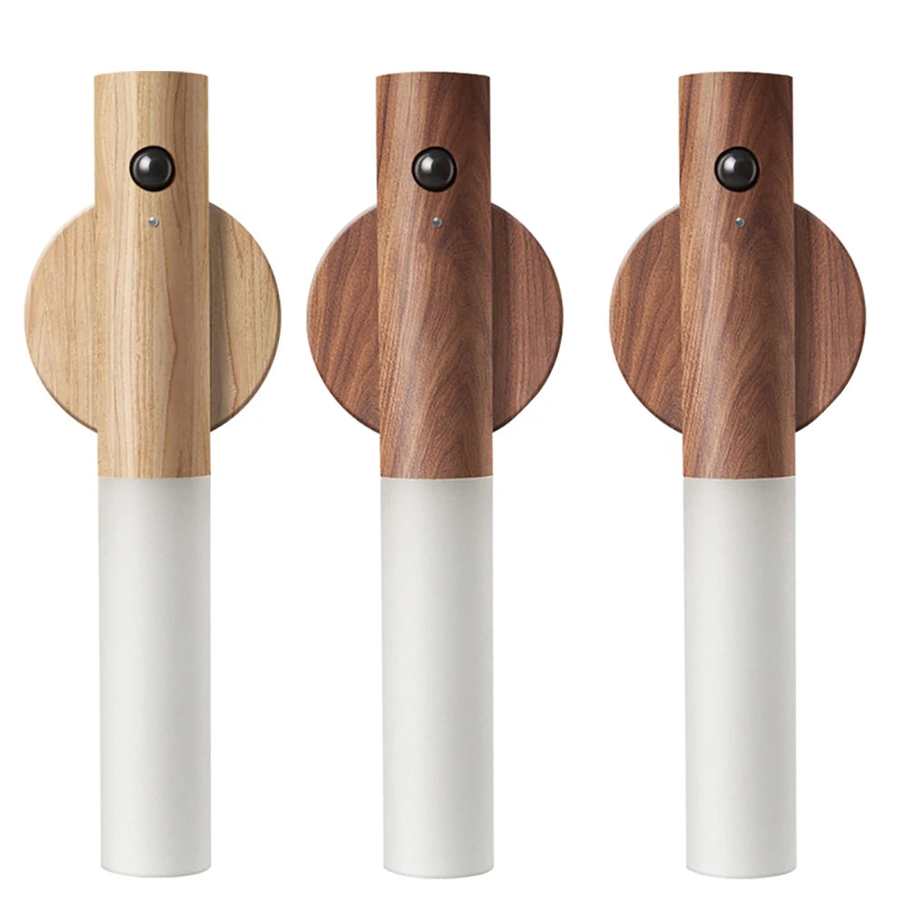 Magnetic PIR LED Wood Light by DropShop