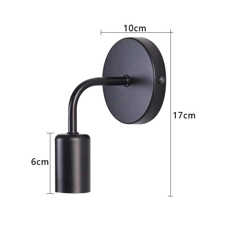 Black Iron E27 Wall Sconce by DropShop