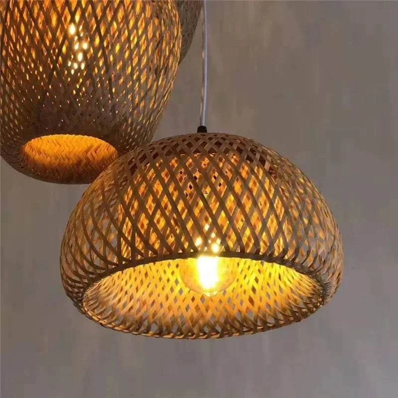 Large Bamboo Pendant Light by DropShop