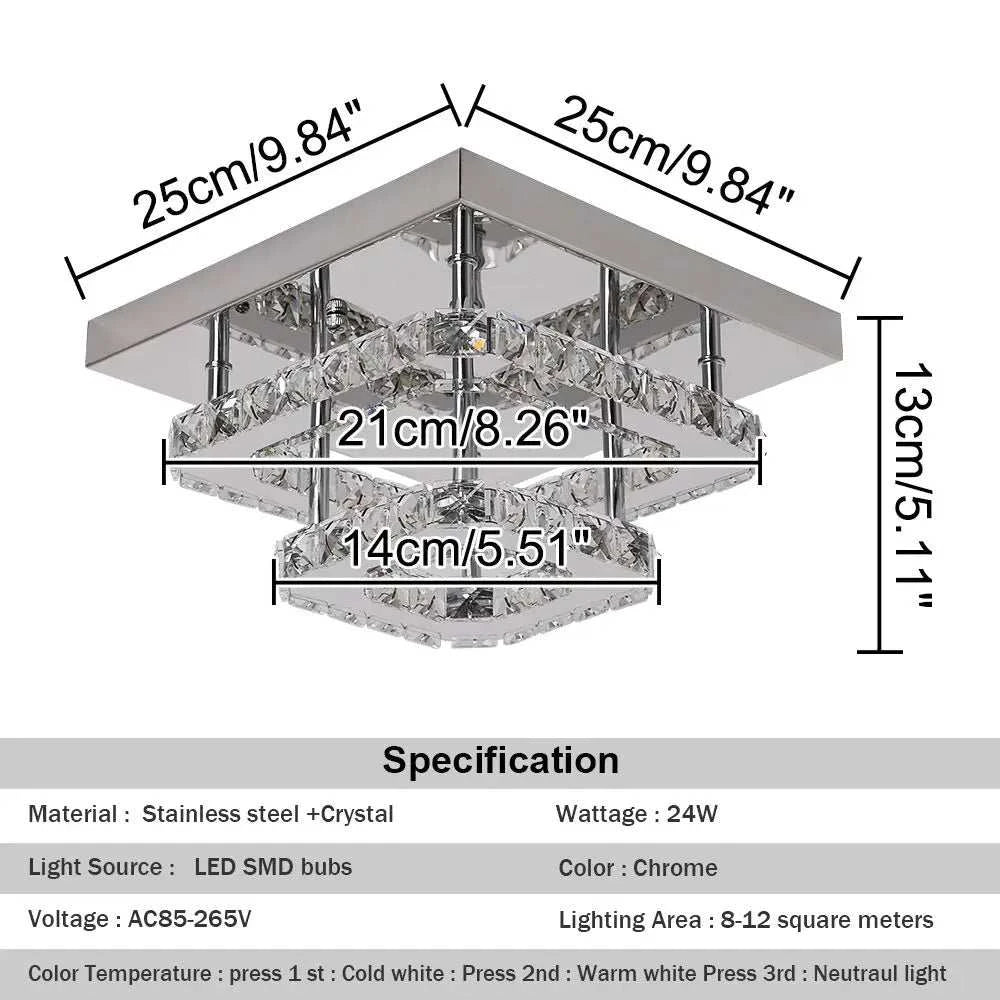 Crystal LED Ceiling Chandelier by DropShop