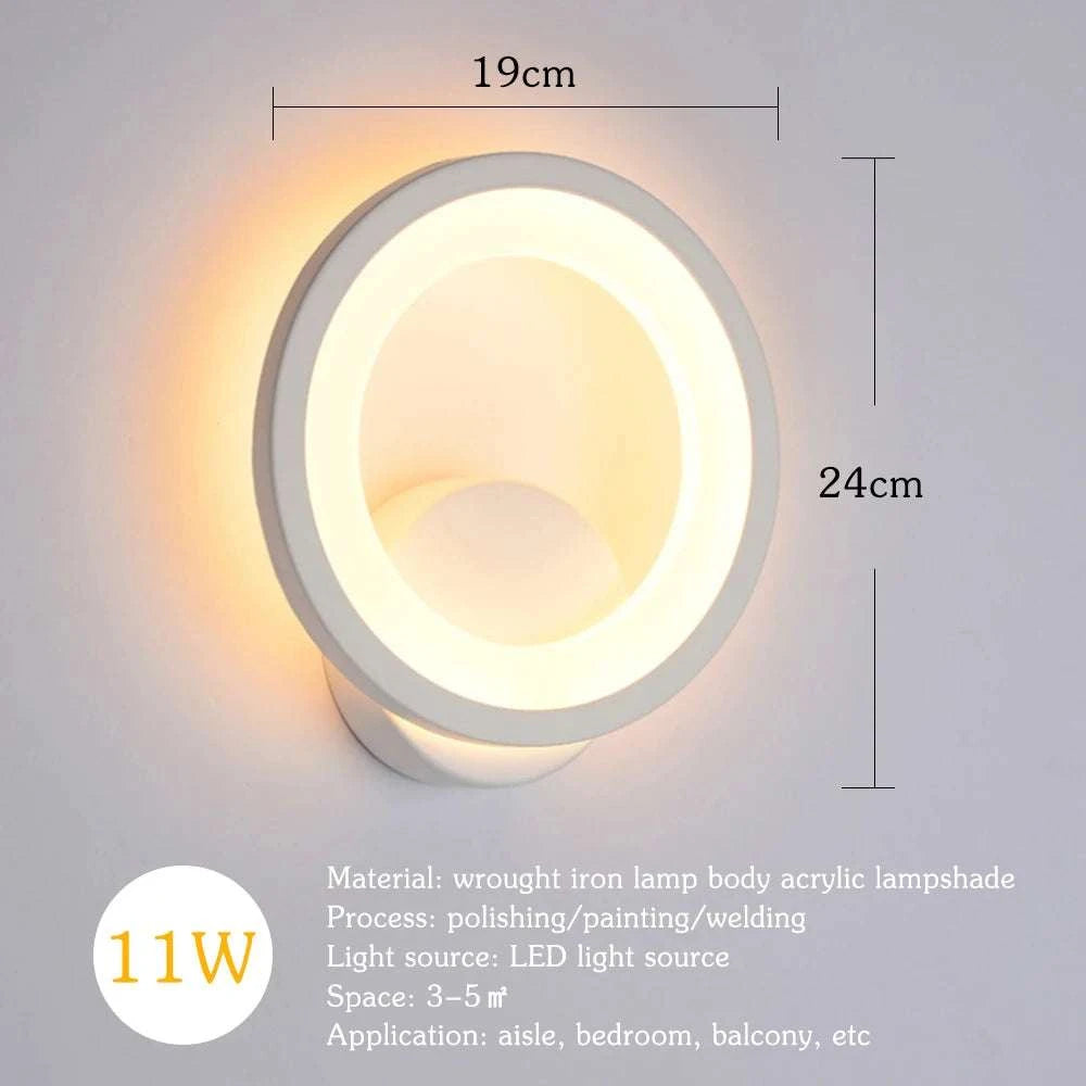 Round LED Iron Wall Sconce by DropShop
