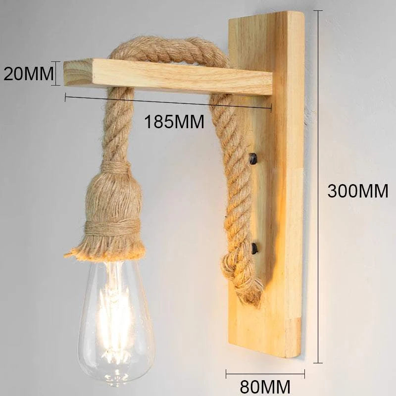 Retro Wood Wall Sconce by DropShop