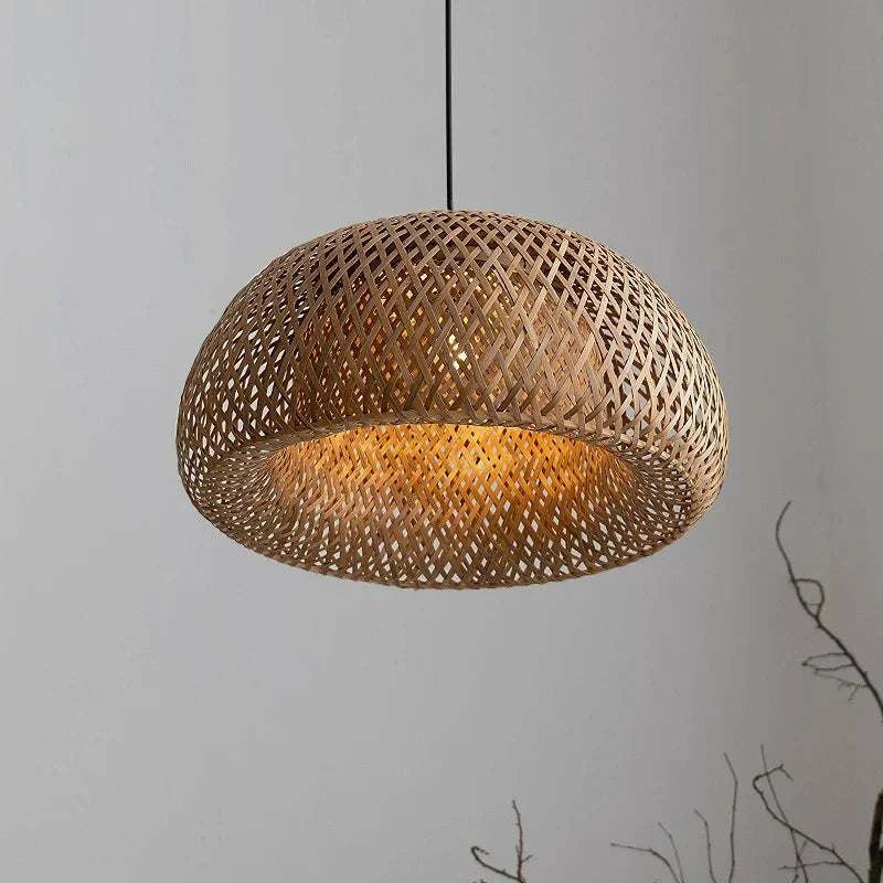 Handwoven Bamboo Pendant Lamp by DropShop