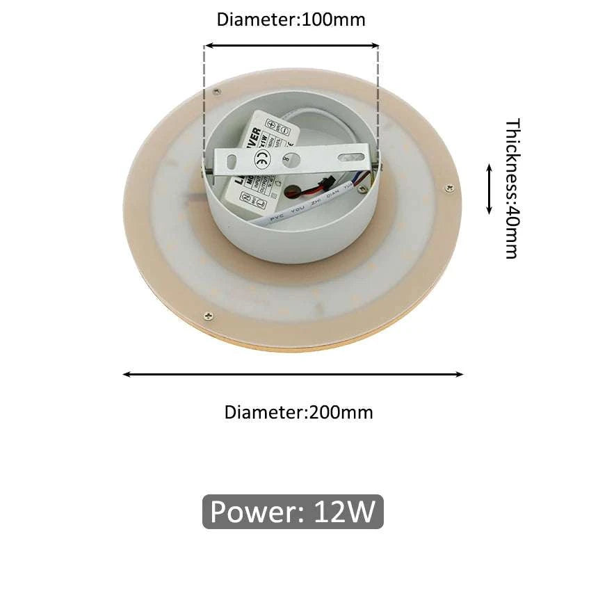 Round Aluminum LED Wall Lamp by DropShop