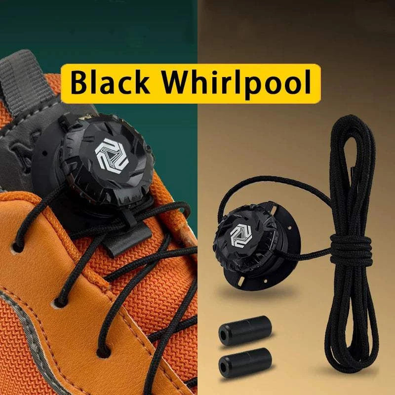 Automatic no tie shoelaces with elastic laces and swivel buckle lock for sneakers