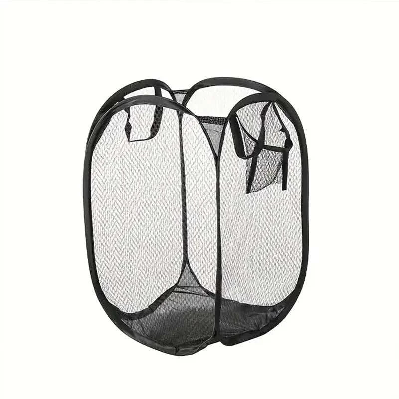 Mesh Pop-Up Laundry Basket Foldable Storage Set by DropShop