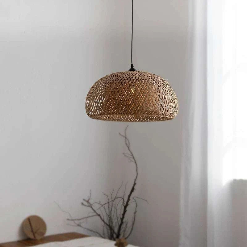 Handwoven Bamboo Pendant Lamp by DropShop