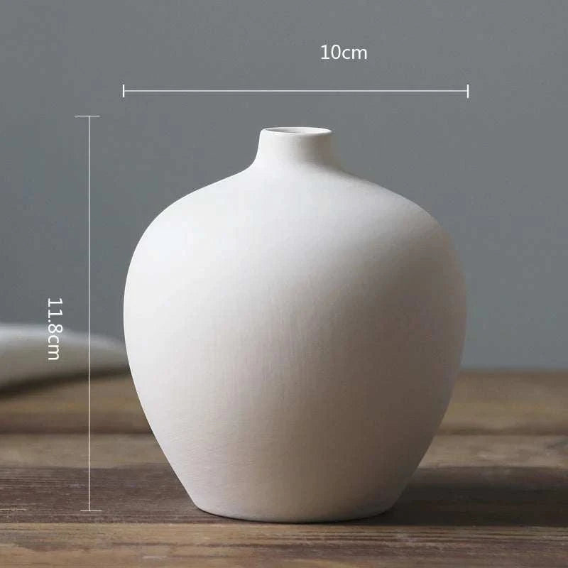 Nordic White Ceramic Vase by DropShop