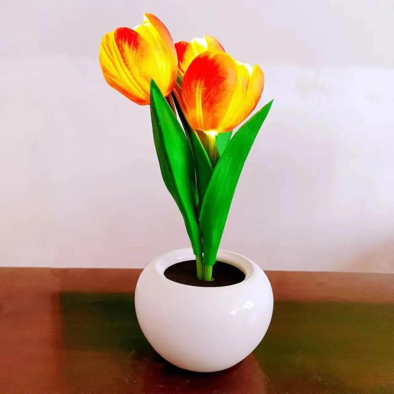 LED Tulip Ambient Bedside Table Lamp by DropShop