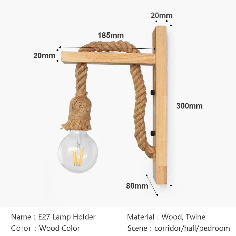 Retro Wood Wall Sconce by DropShop