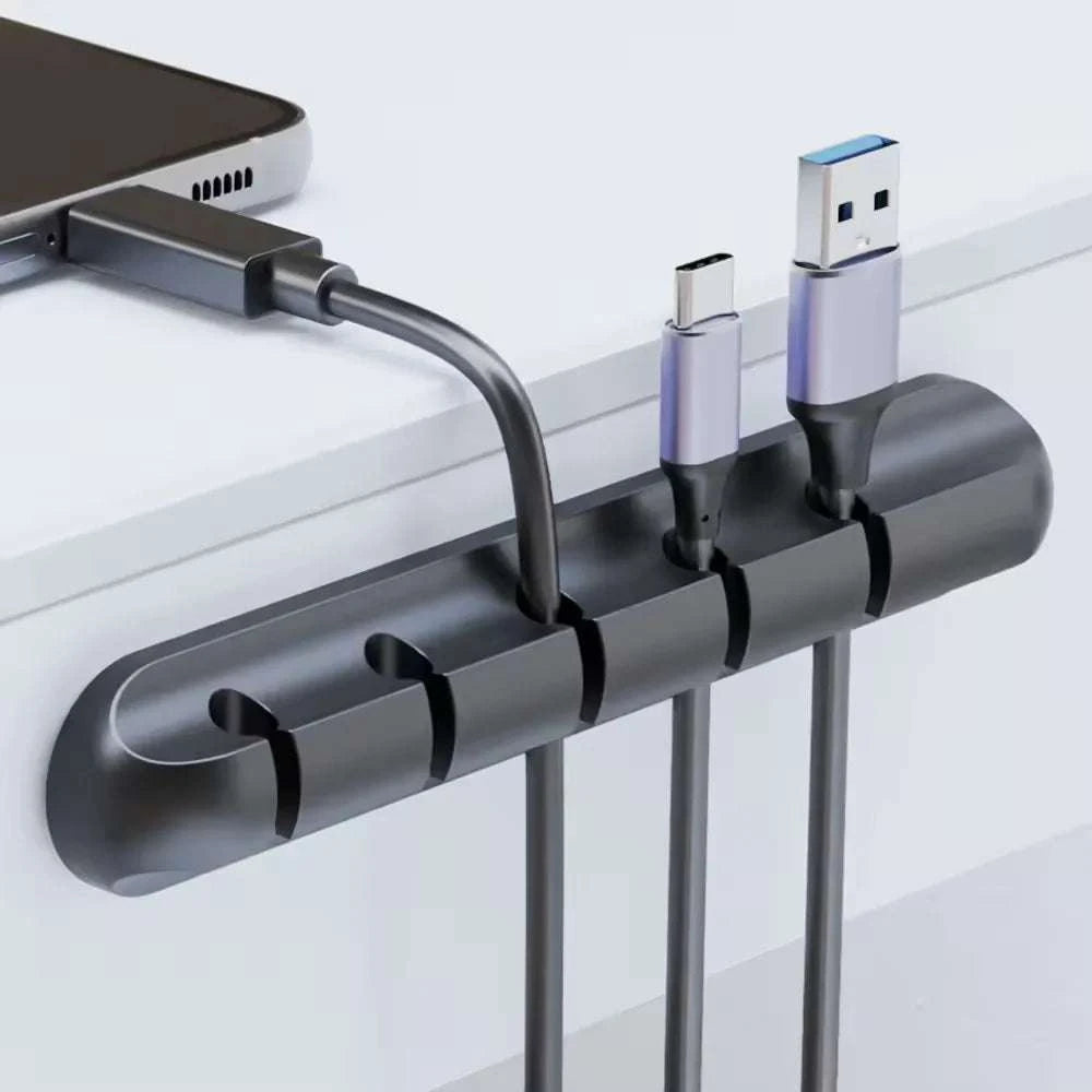 Cable Holder Clips desktop cord organizer set with adhesive backing for charging cables USB cords and desk wire management