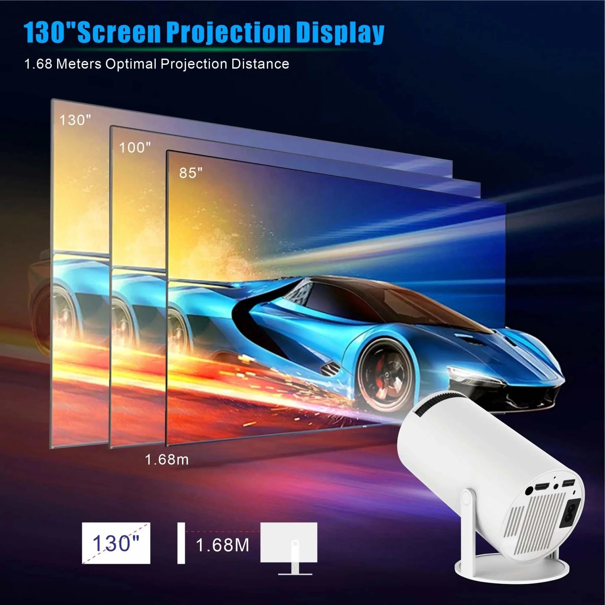 Portable 4K Smart Projector by DropShop