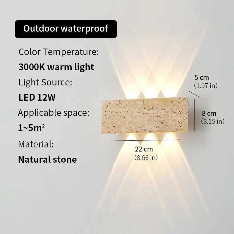 Stone LED Wall Lamp IP65 by DropShop