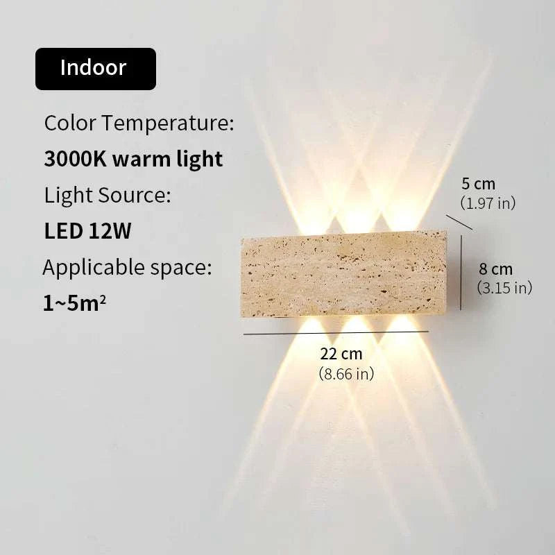 Stone LED Wall Lamp IP65 by DropShop