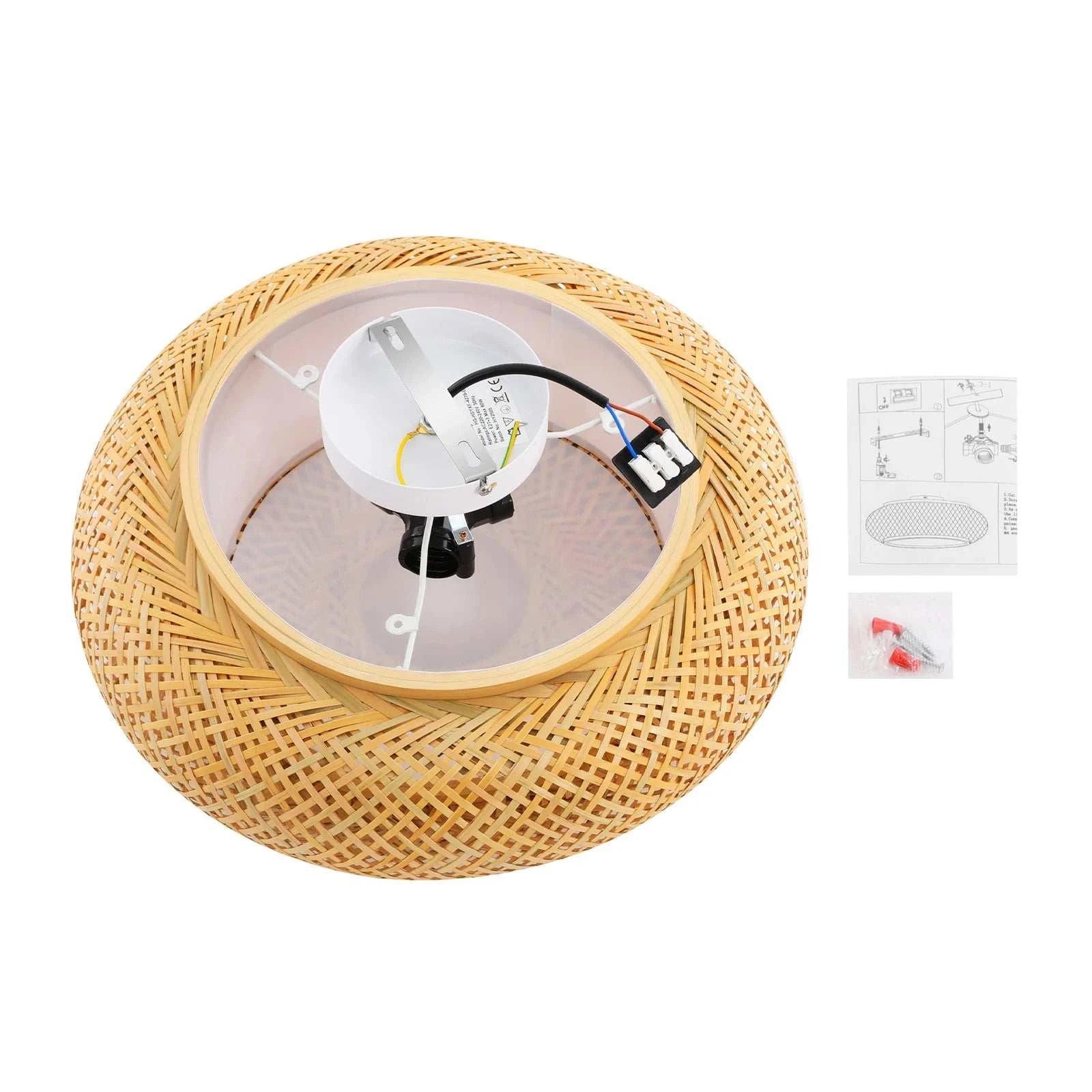 Handwoven Bamboo Ceiling Light by DropShop