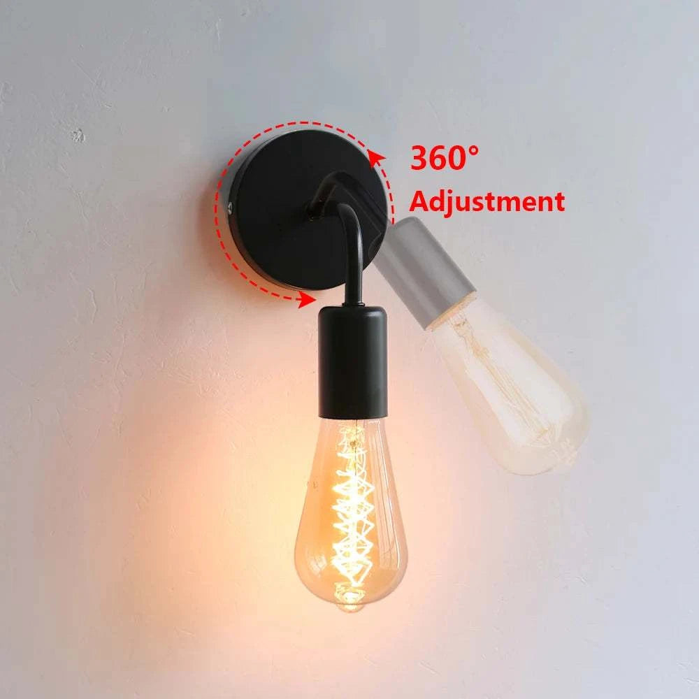 Black Iron E27 Wall Sconce by DropShop