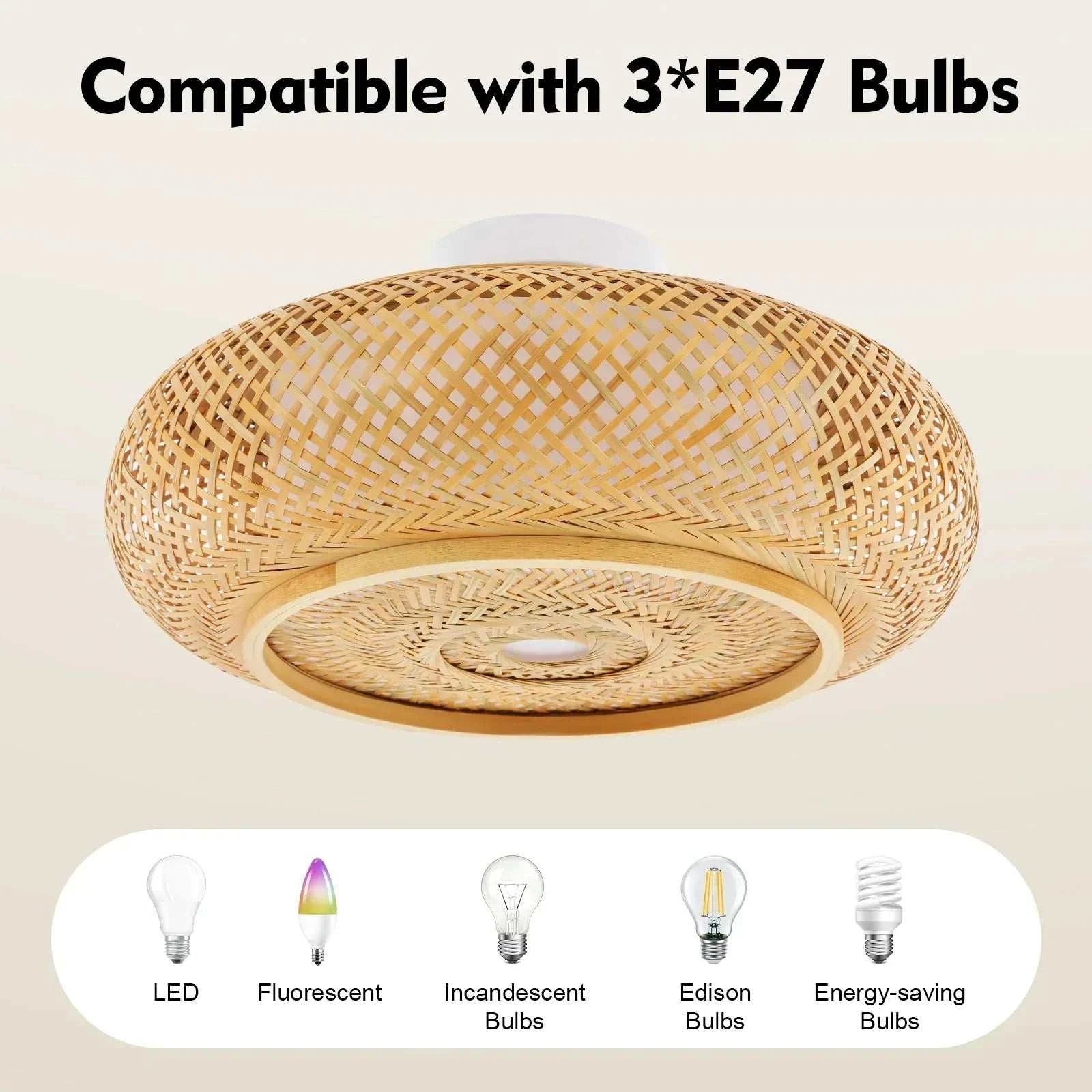 Handwoven Bamboo Ceiling Light by DropShop