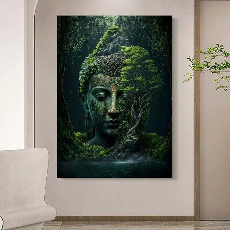 Vintage Buddha Canvas Print by Decorbites