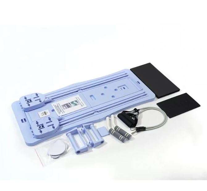 Compact Pilates sliding board with non-slip surface and base, 105 x 40 cm, for low-impact core and full-body workouts