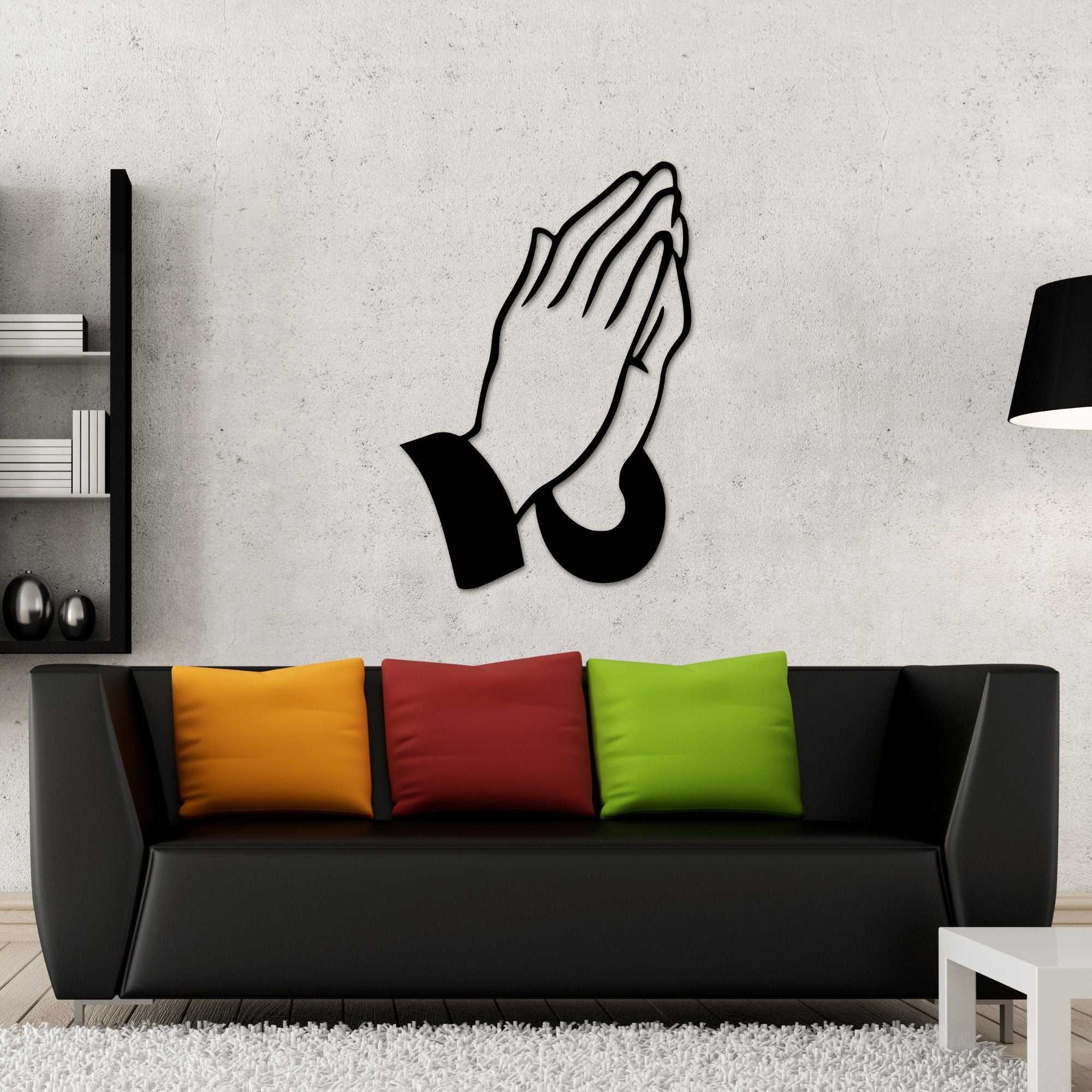 Steel Praying Hands Wall Art by Custom Decor Direct