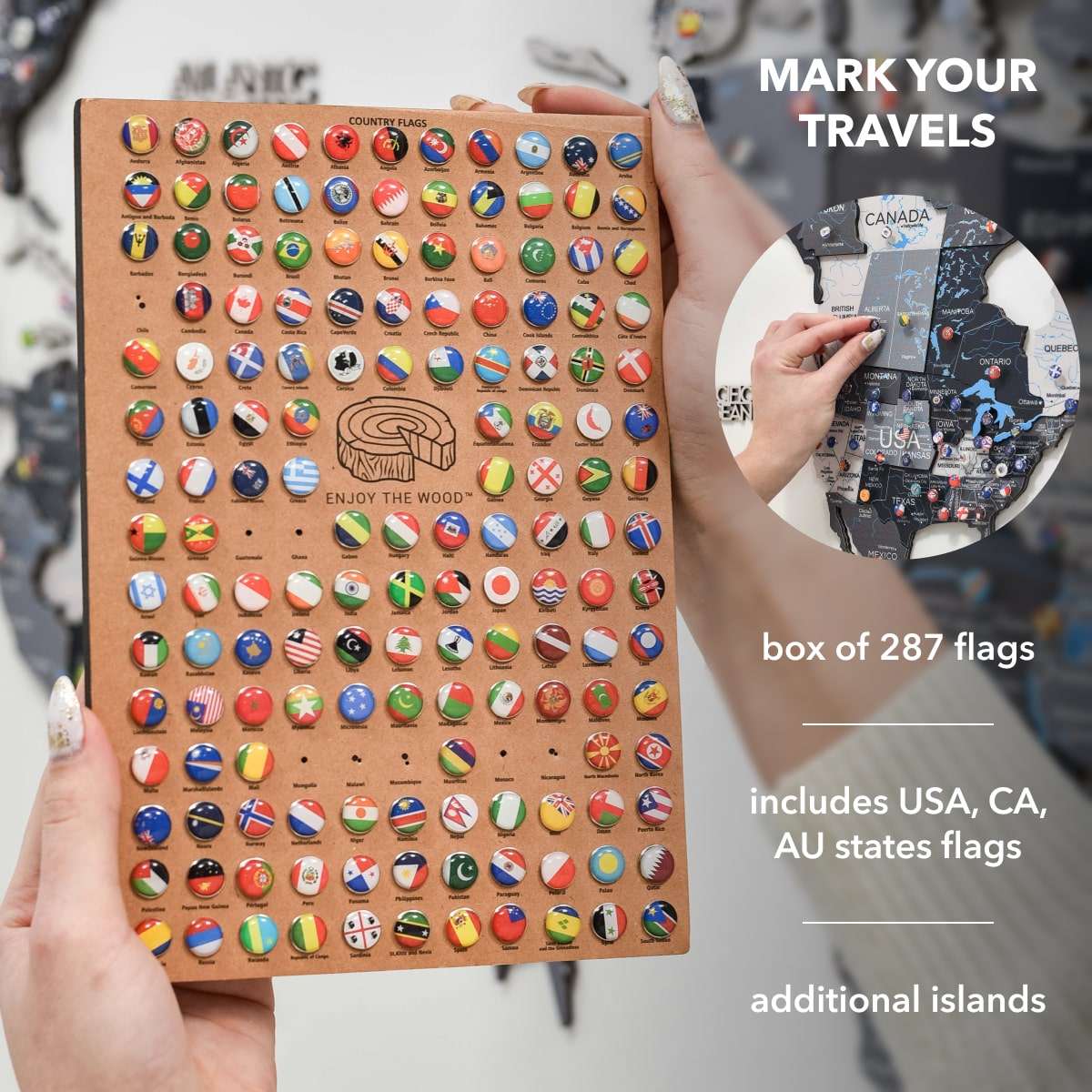 Nordik Wooden World Map by Enjoy The Wood