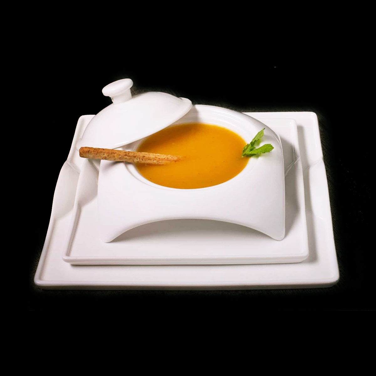 Square Porcelain Dish Set by little white dish