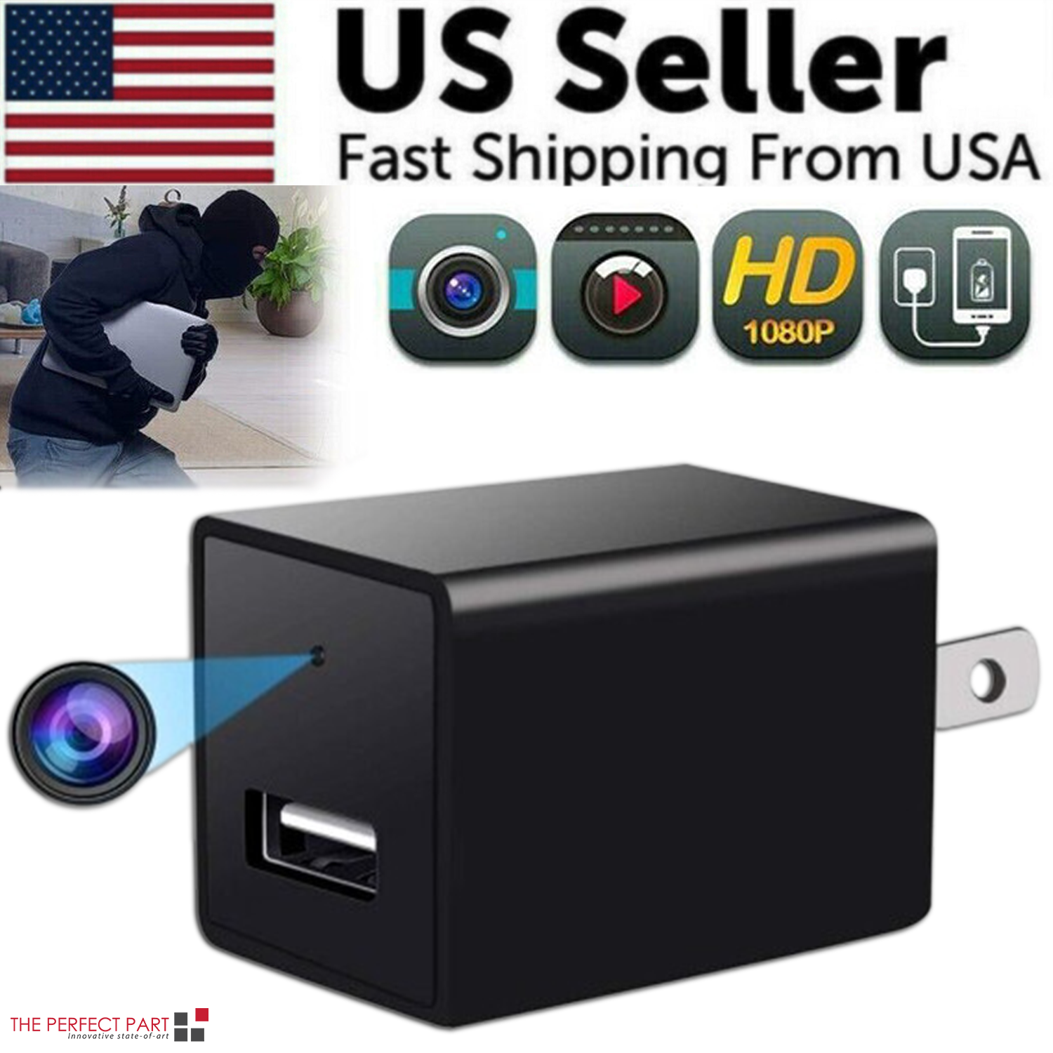 Mini Hidden Camera Home Security Nanny Cam Full HD 1080P DVR Night Vision Audio by DropShop