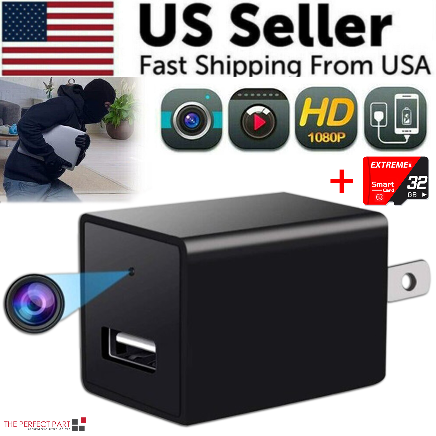 Mini Hidden Camera Home Security Nanny Cam Full HD 1080P DVR Night Vision Audio by DropShop
