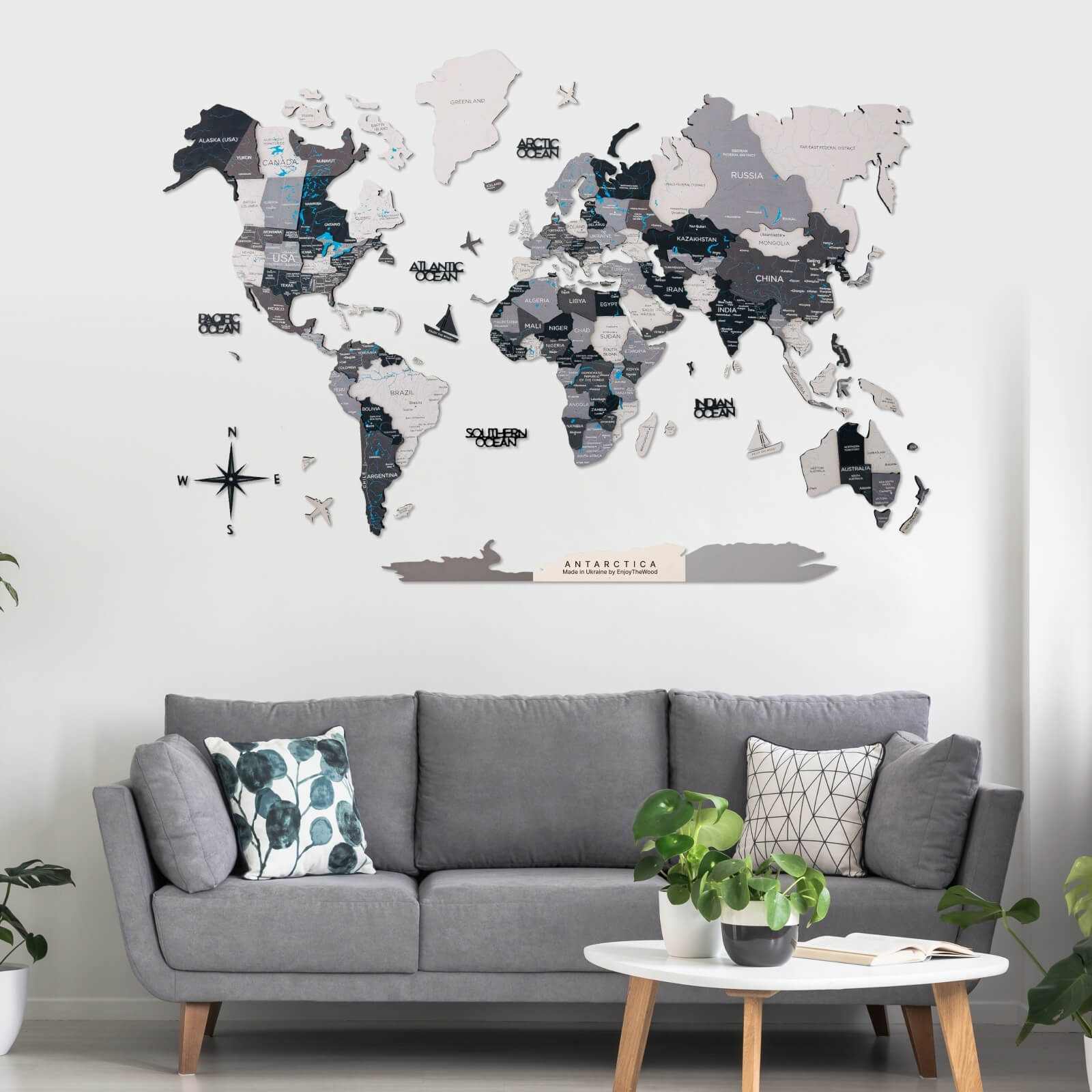 Nordik Wooden World Map by Enjoy The Wood