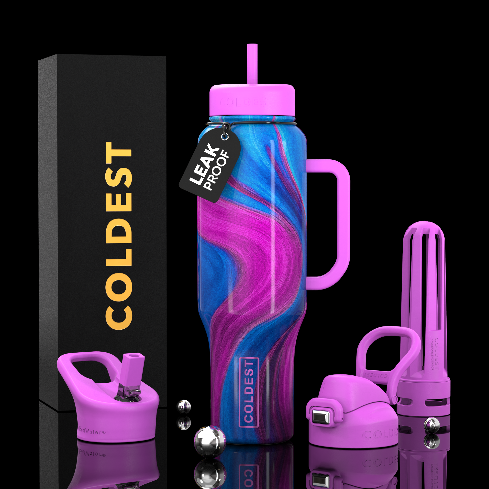 46oz Cold Water Bottle by Coldest