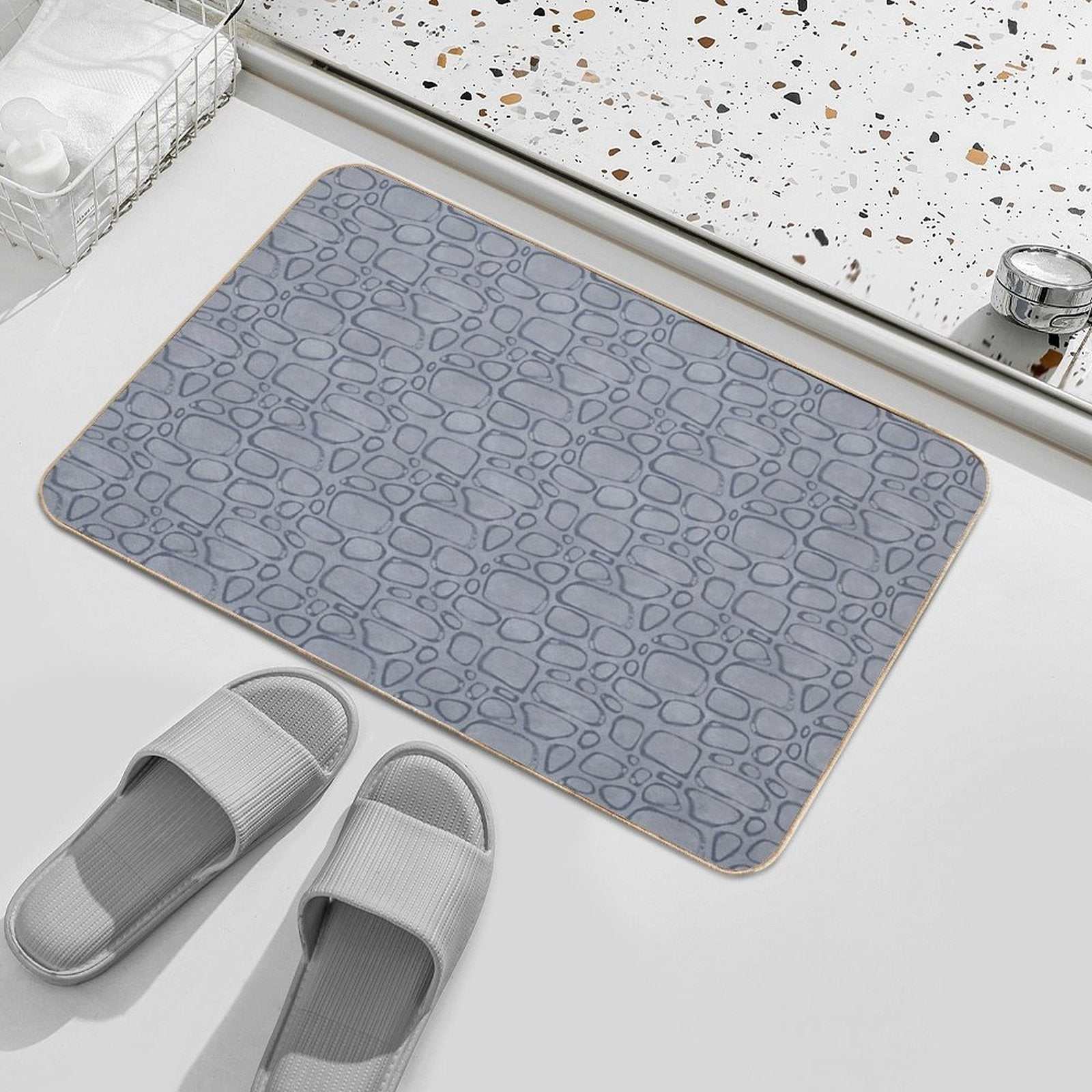 Stone Pattern Quick-Dry Mat by Agozxy