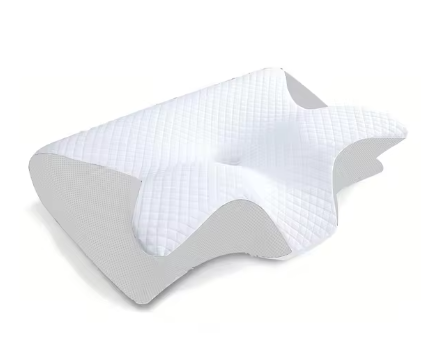 Memory Foam Cervical Pillow with ergonomic neck support contour and breathable design for side and back sleepers