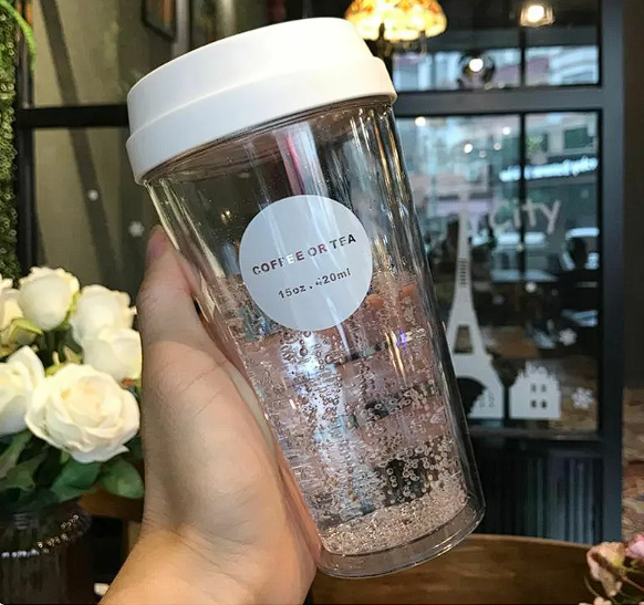 Portable Double Coffee Cup Travel Drink Tumbler