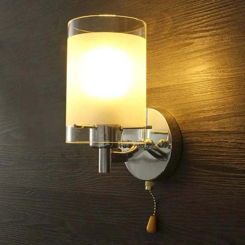 Glass Wall Sconce E27 Chrome by DropShop