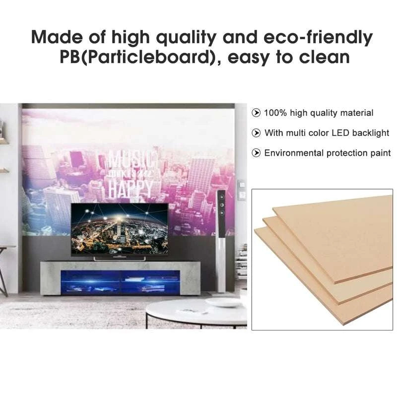 LED TV Stand with Storage 57 Inch Entertainment Center