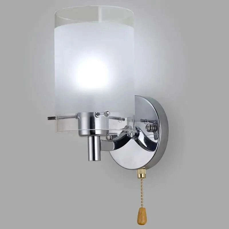 Glass Wall Sconce E27 Chrome by DropShop
