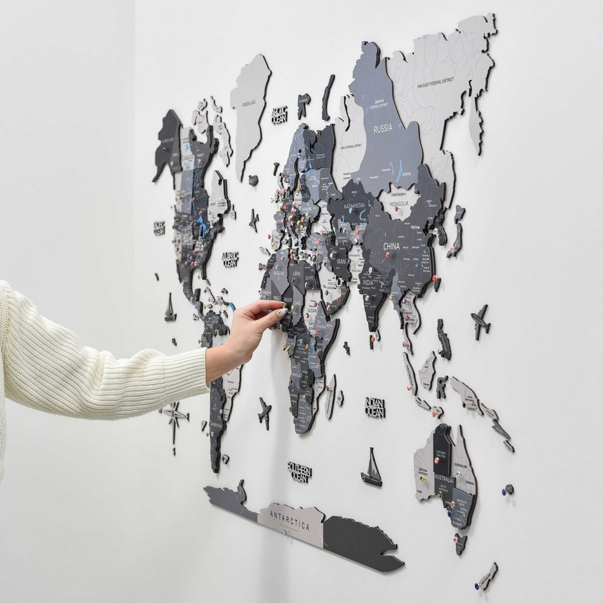 Nordik Wooden World Map by Enjoy The Wood
