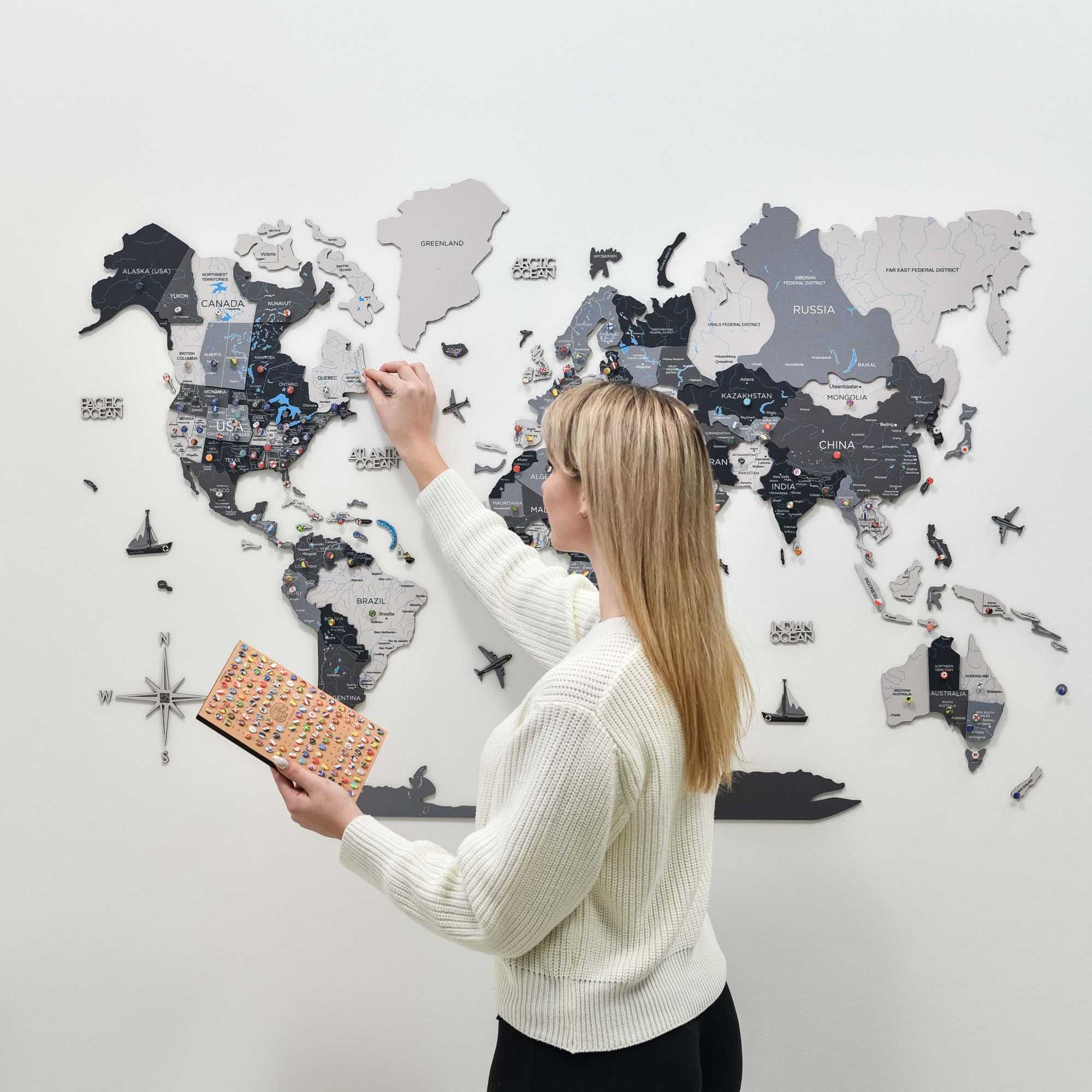 Nordik Wooden World Map by Enjoy The Wood