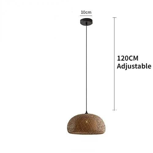 Handwoven Bamboo Pendant Lamp by DropShop