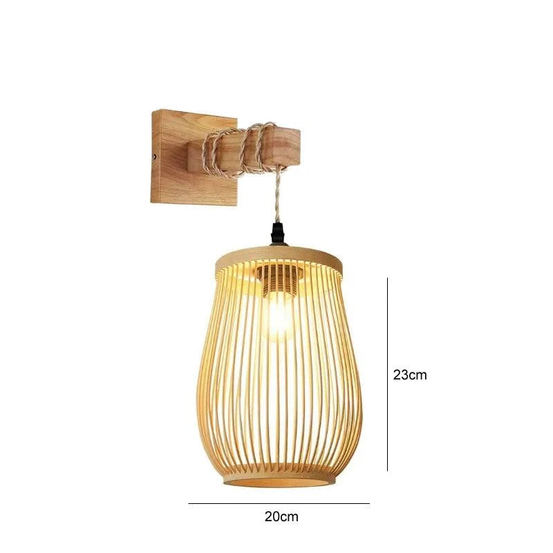 Bamboo Hanging Lamp Rattan Wicker Ceiling Pendant Light by DropShop
