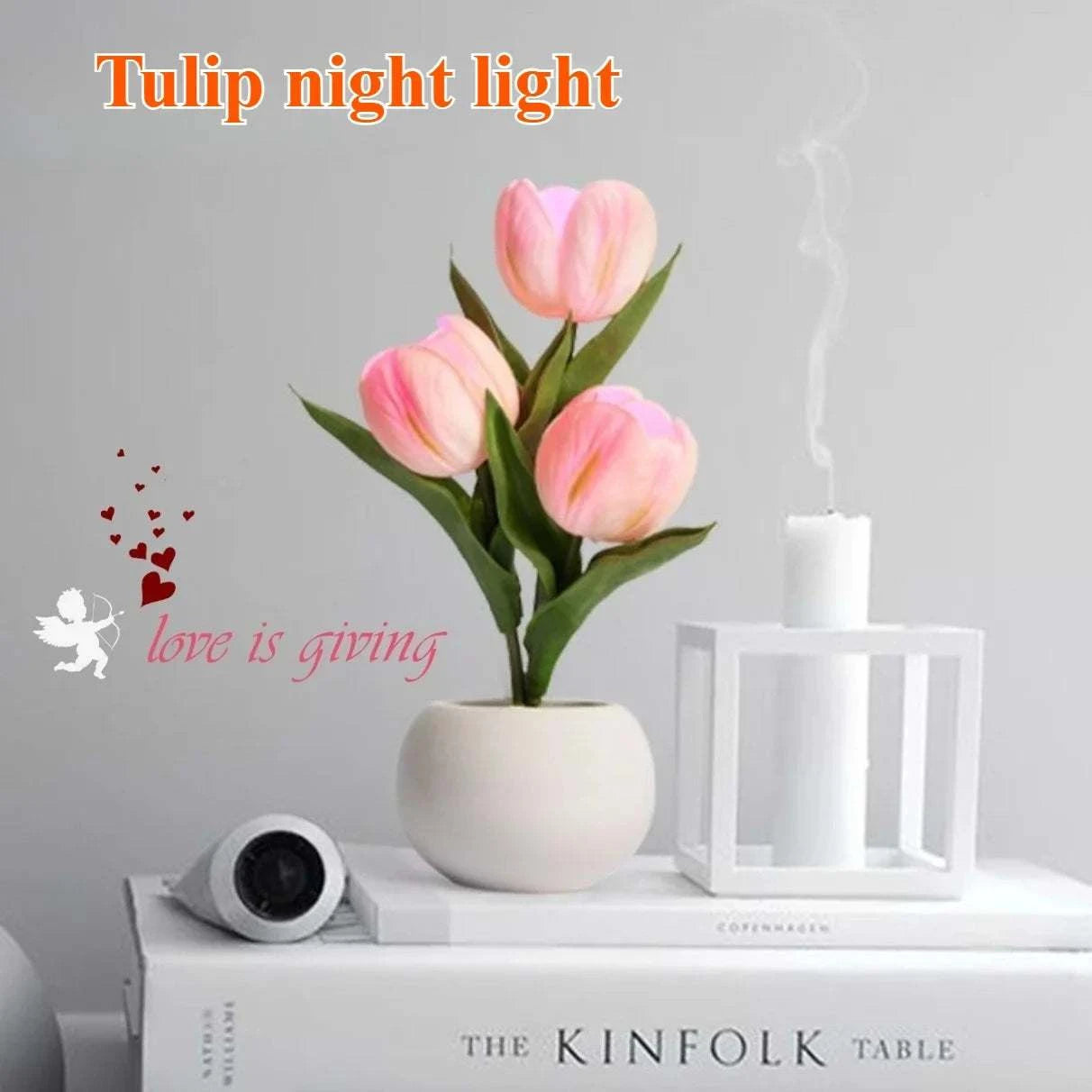 LED Tulip Ambient Bedside Table Lamp by DropShop