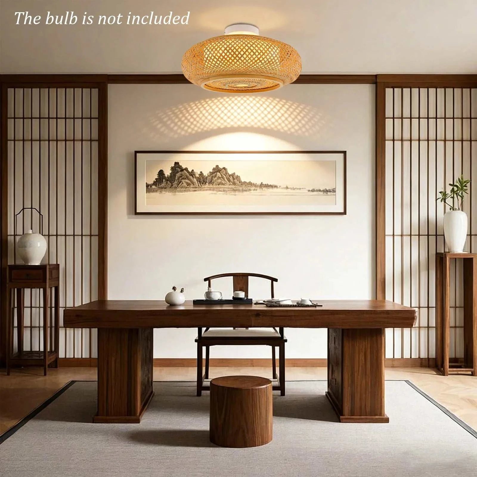 Handwoven Bamboo Ceiling Light by DropShop