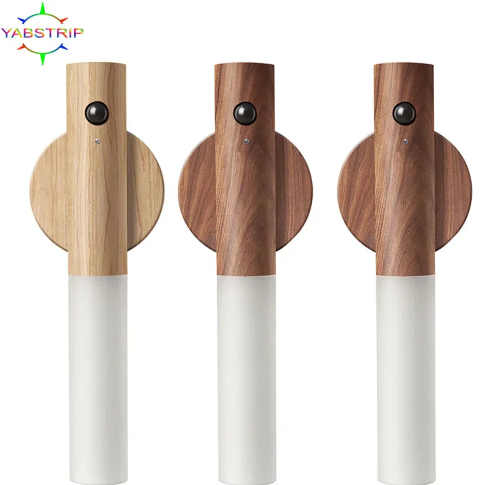 Magnetic PIR LED Wood Light by DropShop